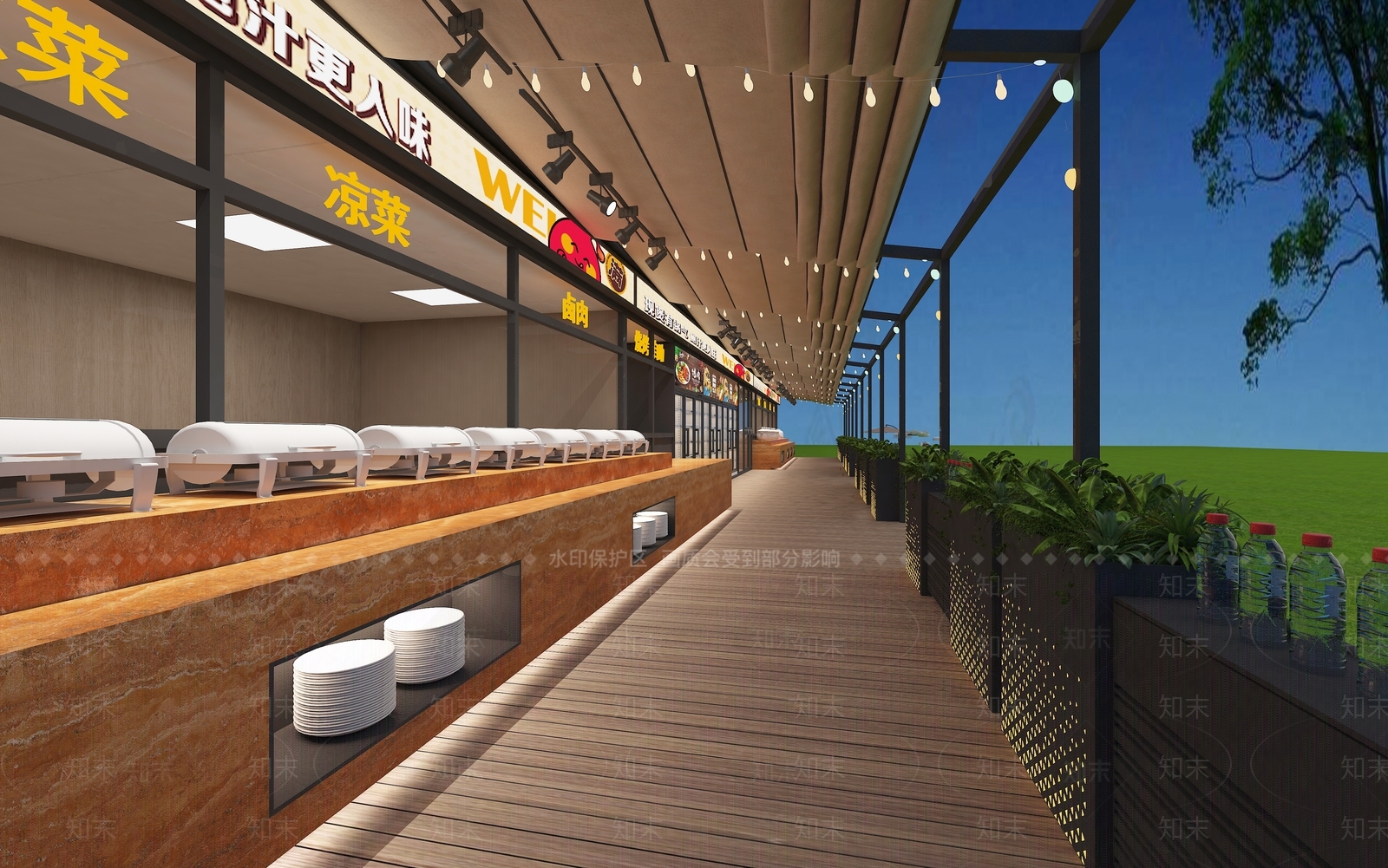 现代其他餐饮空间3D模型下载【ID:1195959622】
