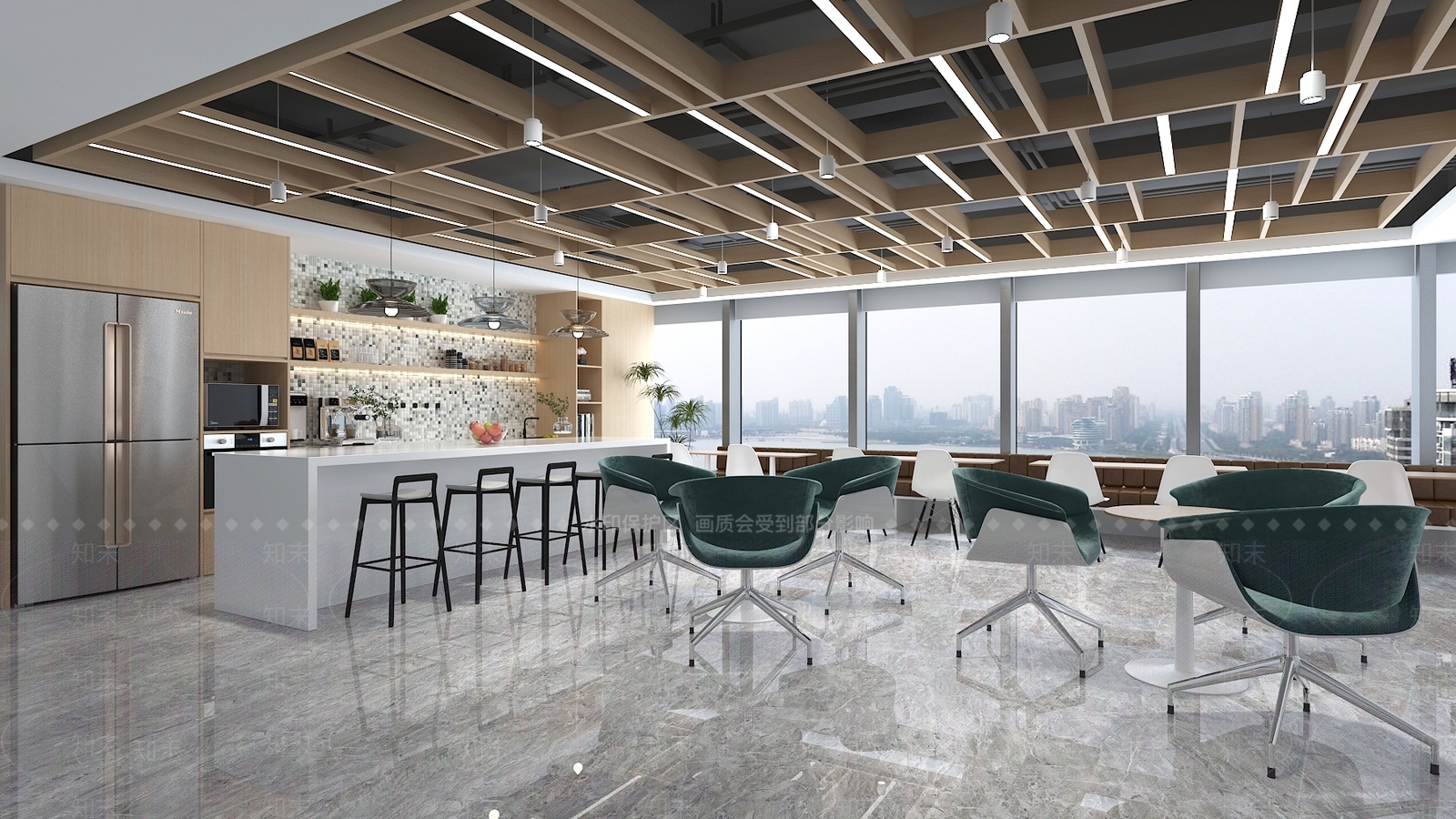 现代茶水间3D模型下载【ID:1195960884】