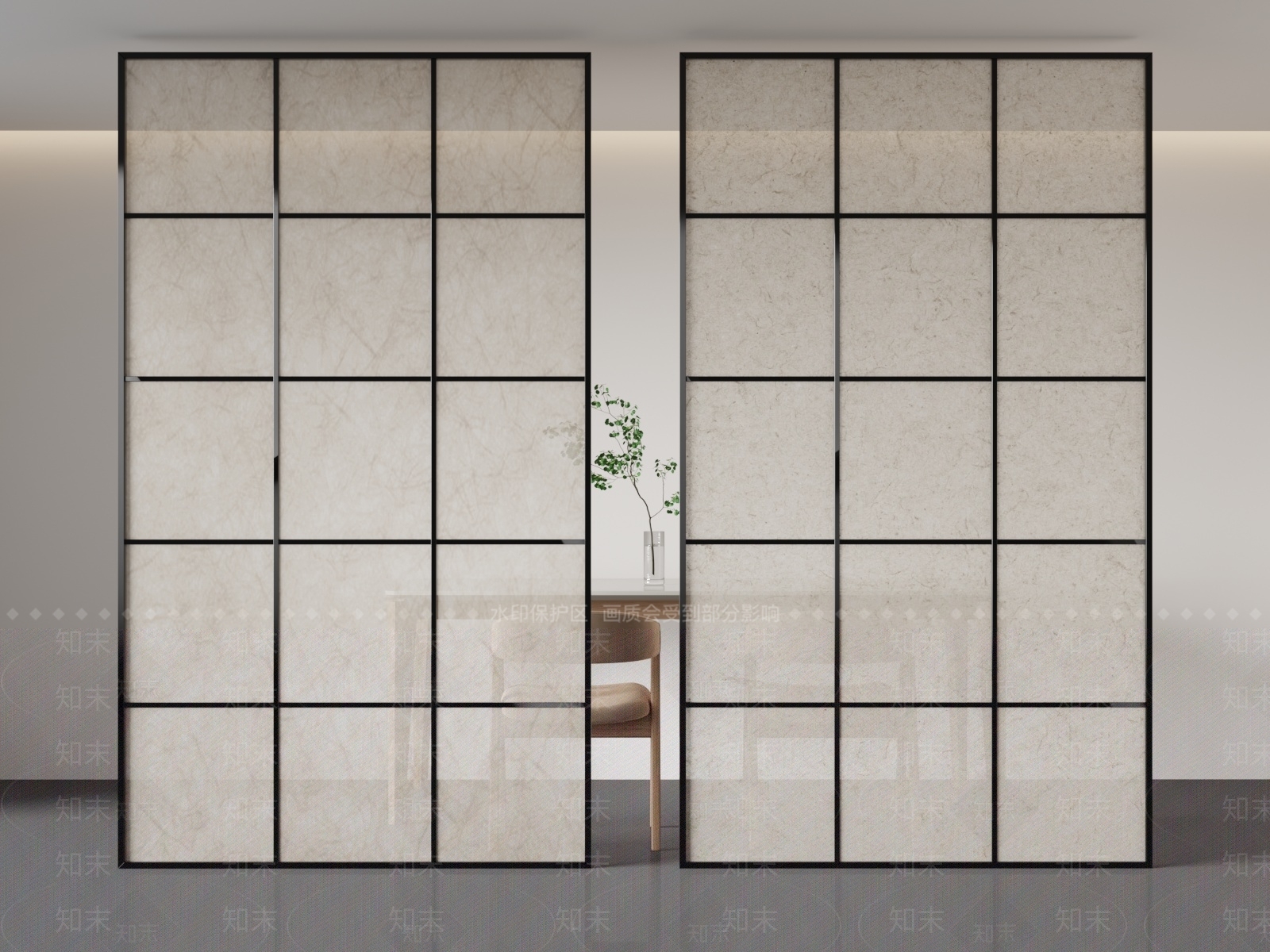 现代隔断SU模型下载【ID:1195963769】