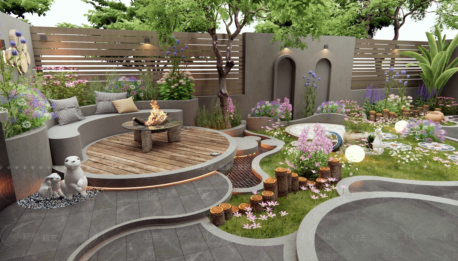 现代庭院3D模型下载【ID:1195963952】