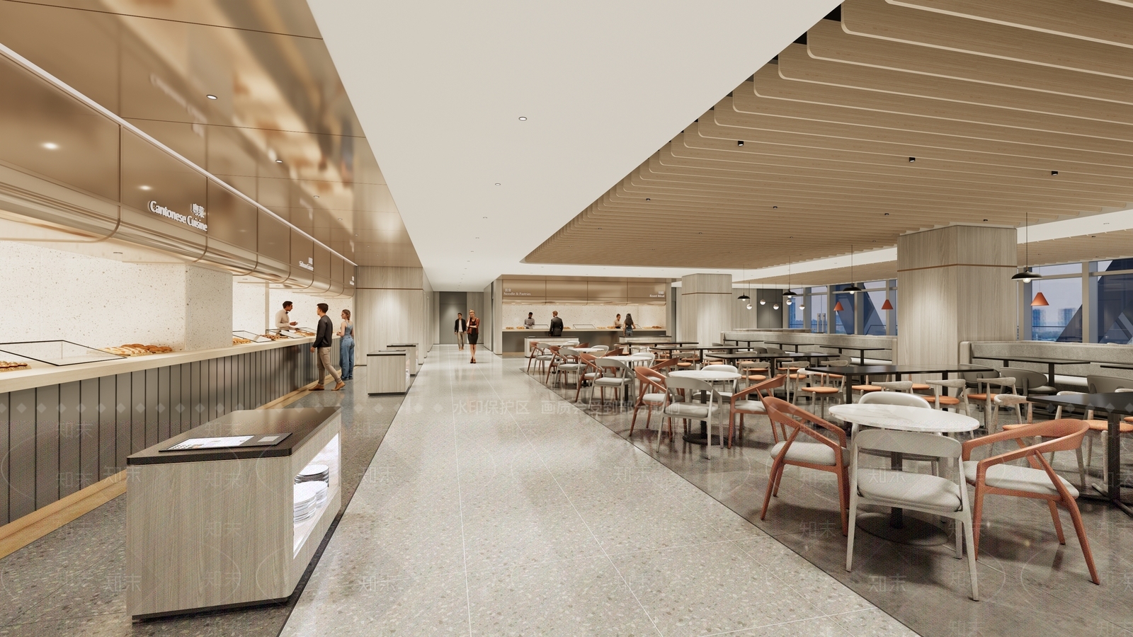 现代轻奢食堂SU模型下载【ID:1195964566】