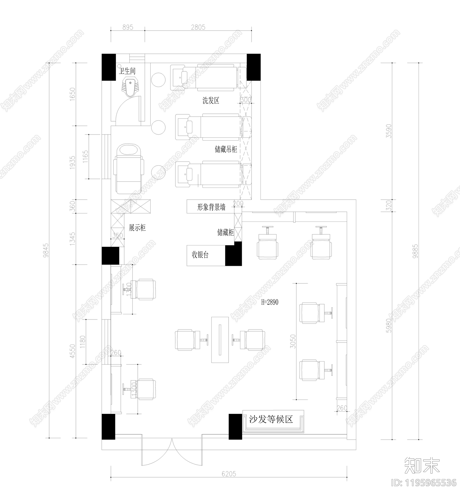 现代理发店施工图下载【ID:1195965536】