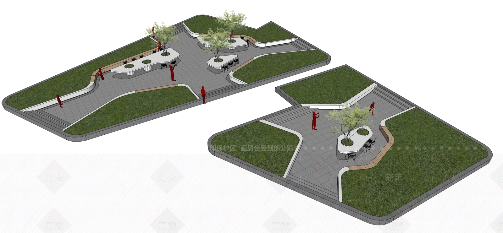 现代景观座椅SU模型下载【ID:1195971021】