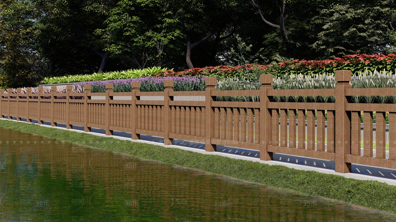 新中式简约围栏护栏SU模型下载【ID:1195971395】