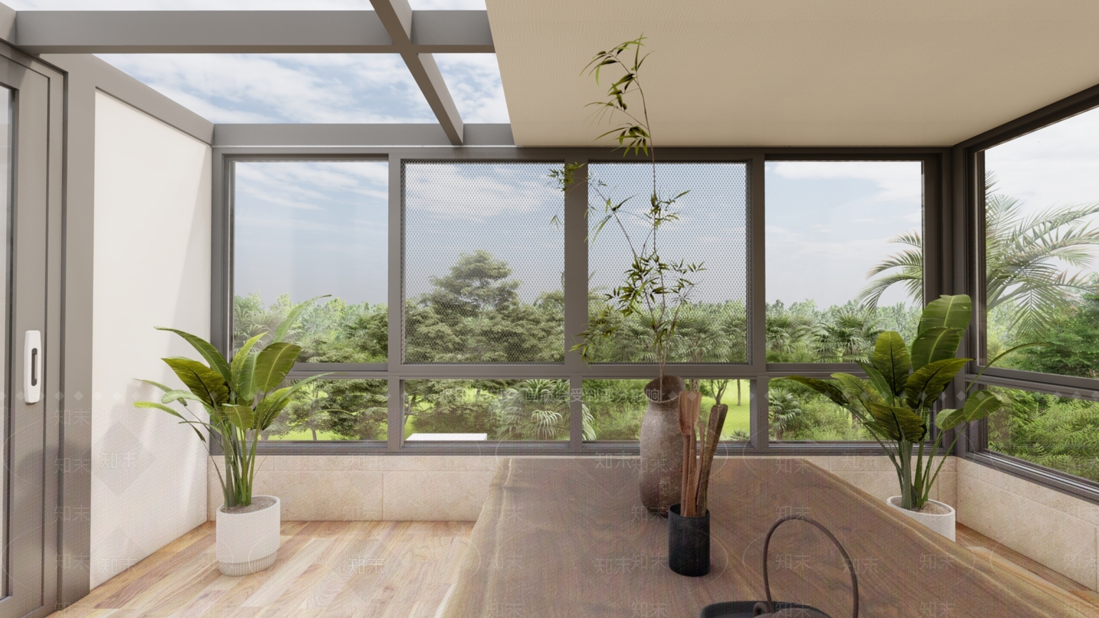 现代极简亭子SU模型下载【ID:1195975370】