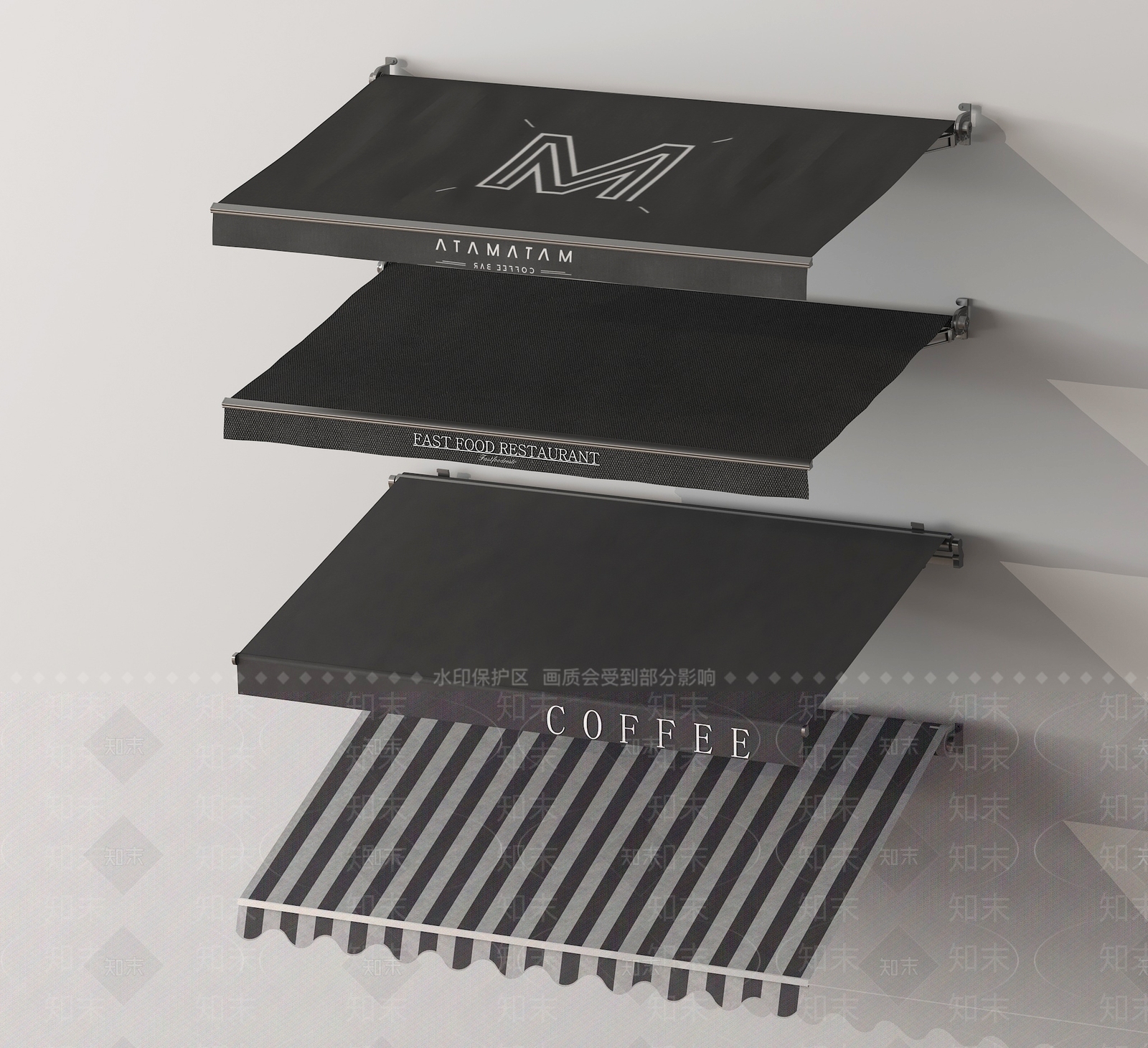 现代雨棚SU模型下载【ID:1195978327】