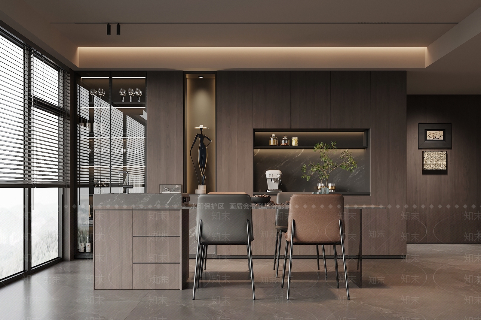 意式家居餐厅3D模型下载【ID:1195984977】