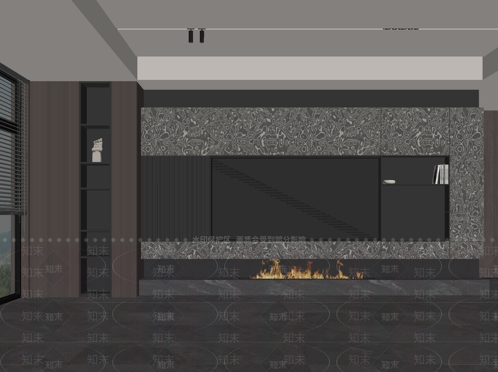 现代意式背景墙SU模型下载【ID:1195987434】