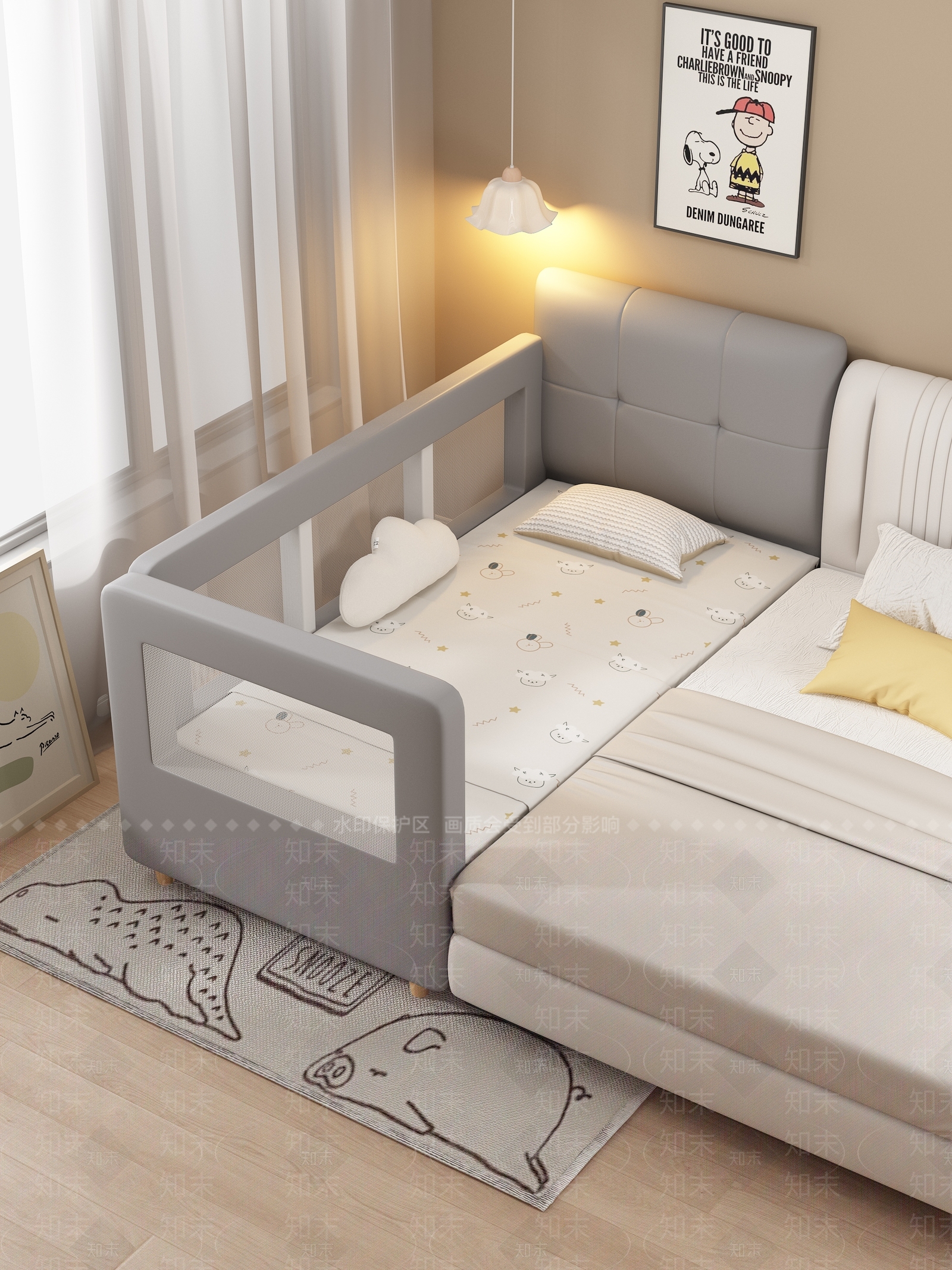 现代儿童床SU模型下载【ID:1195989403】