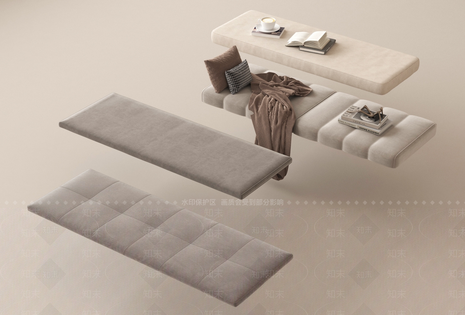 现代坐垫SU模型下载【ID:1195989645】