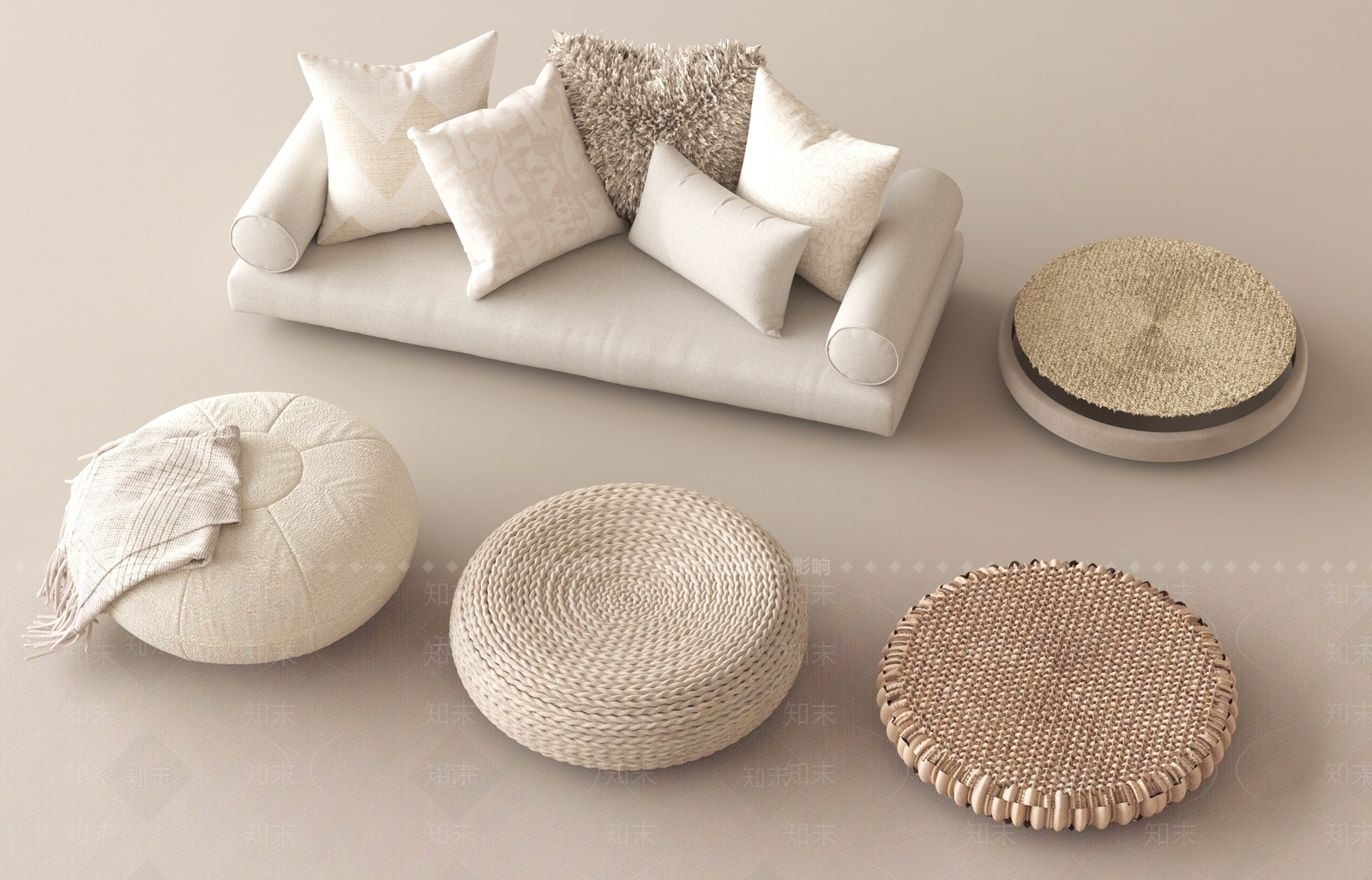 现代坐垫SU模型下载【ID:1195990723】
