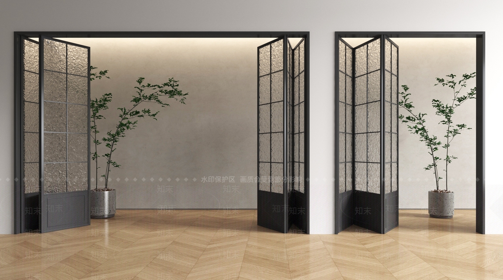 法式折叠门3D模型下载【ID:1195991659】