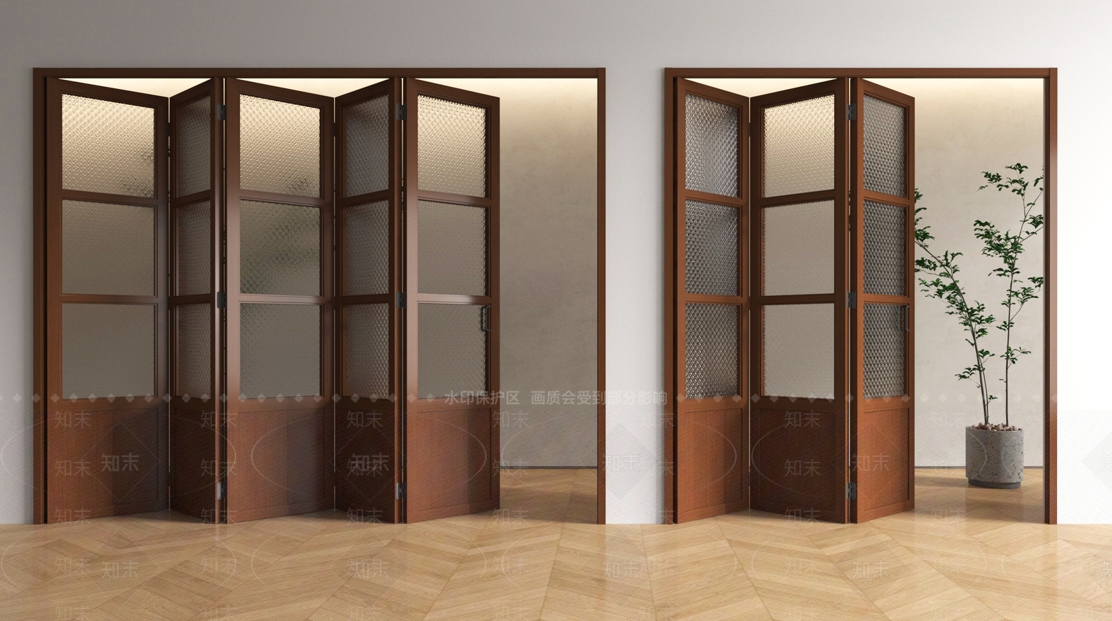 复古折叠门SU模型下载【ID:1195995426】