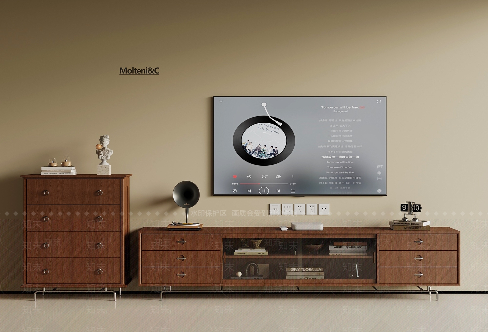 法式中古电视柜3D模型下载【ID:1195994570】