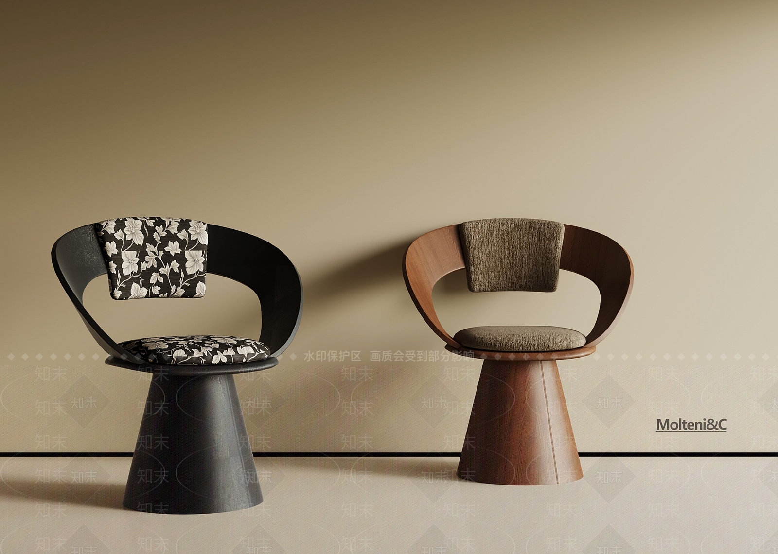 法式复古沙发凳3D模型下载【ID:1195997930】