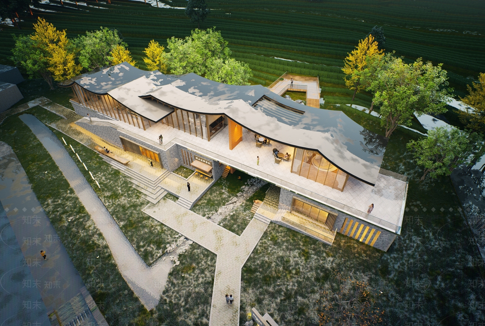 新中式小公建SU模型下载【ID:1196064069】