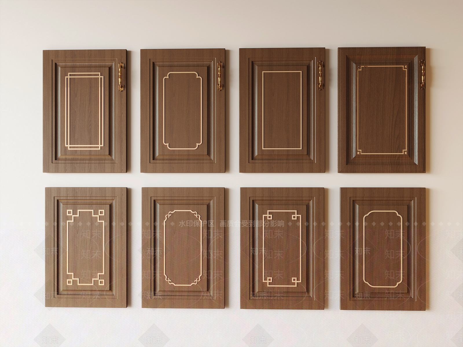 中式柜门3D模型下载【ID:1196001015】