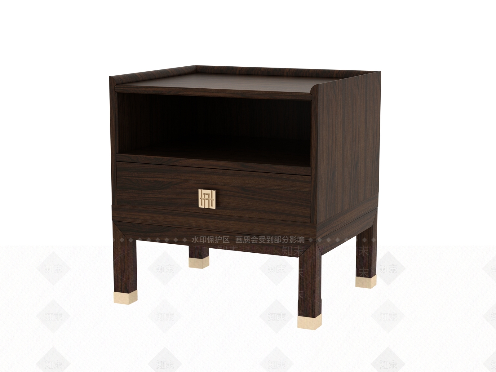 新中式中式床头柜3D模型下载【ID:1196003695】