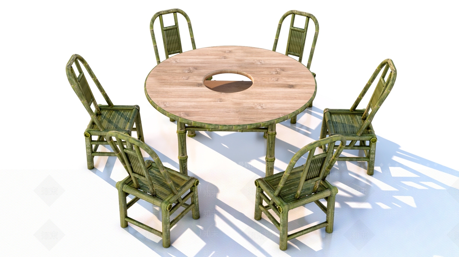 现代餐桌SU模型下载【ID:1196005736】