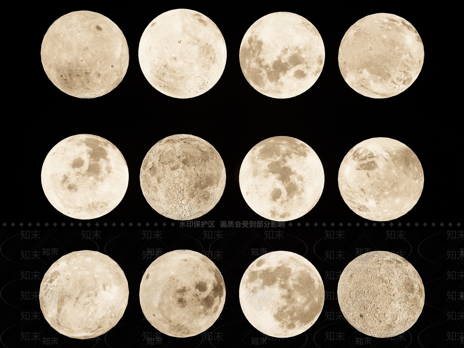 现代新中式月球灯SU模型下载【ID:1196008924】
