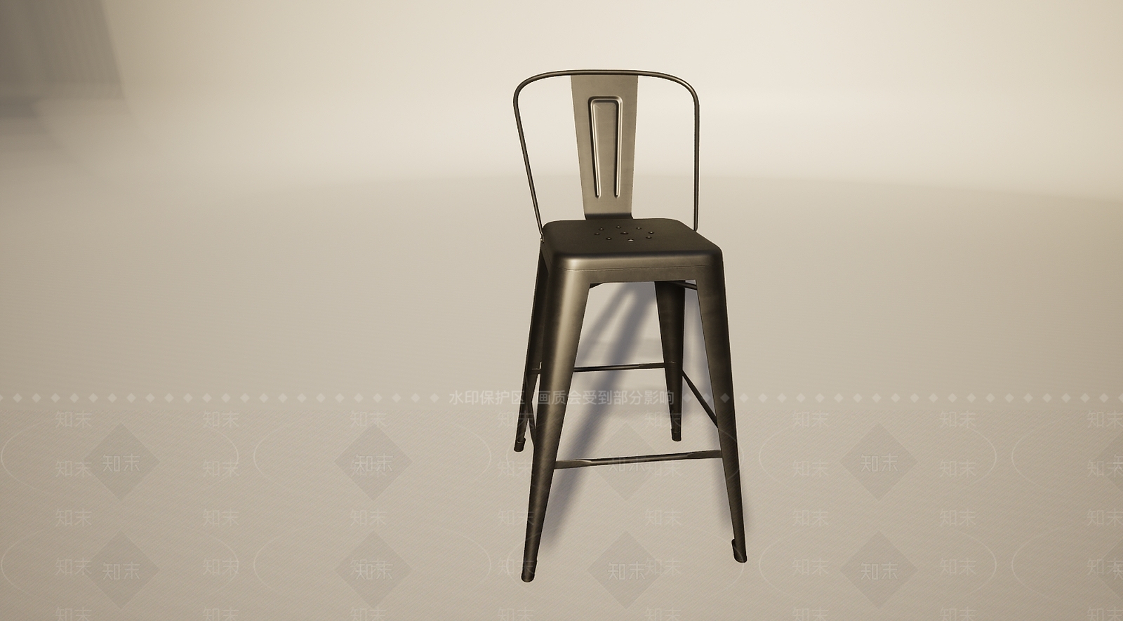 北欧铁皮椅子3D模型下载【ID:1196012085】