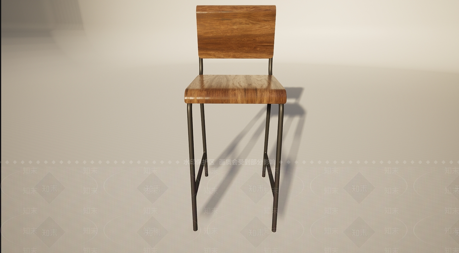 工业风吧台椅3D模型下载【ID:1196012294】