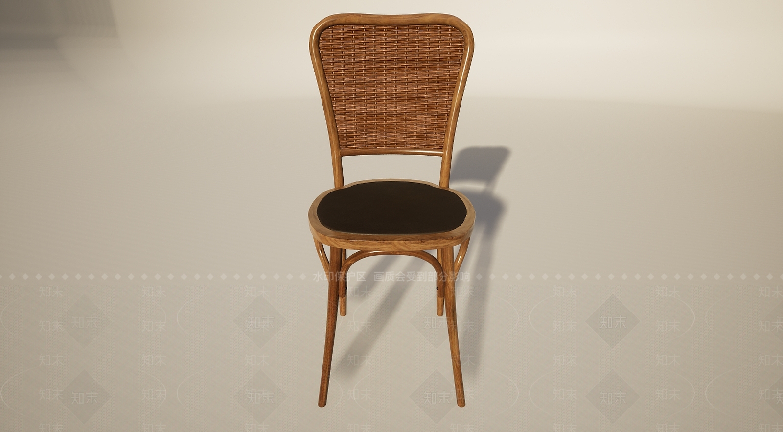 现代户外阳台藤编餐椅3D模型下载【ID:1196012267】