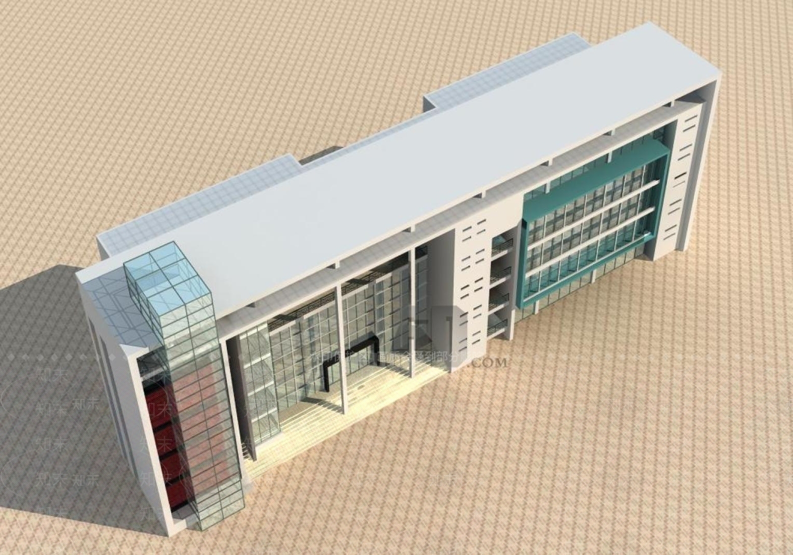 现代办公楼3D模型下载【ID:1196012880】