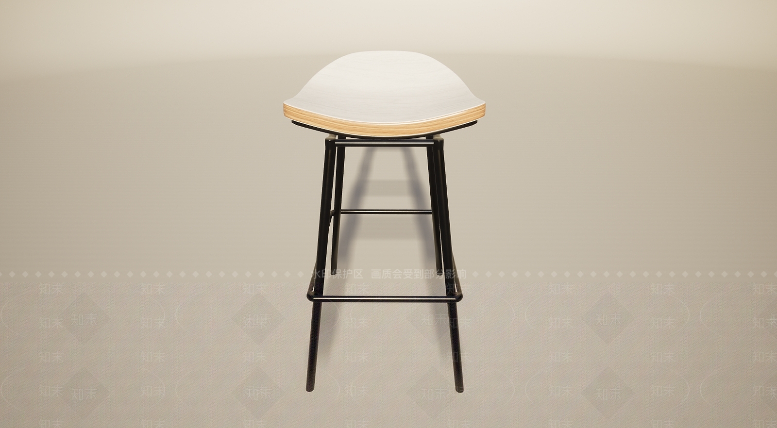 北欧白色简约吧台椅3D模型下载【ID:1196012706】