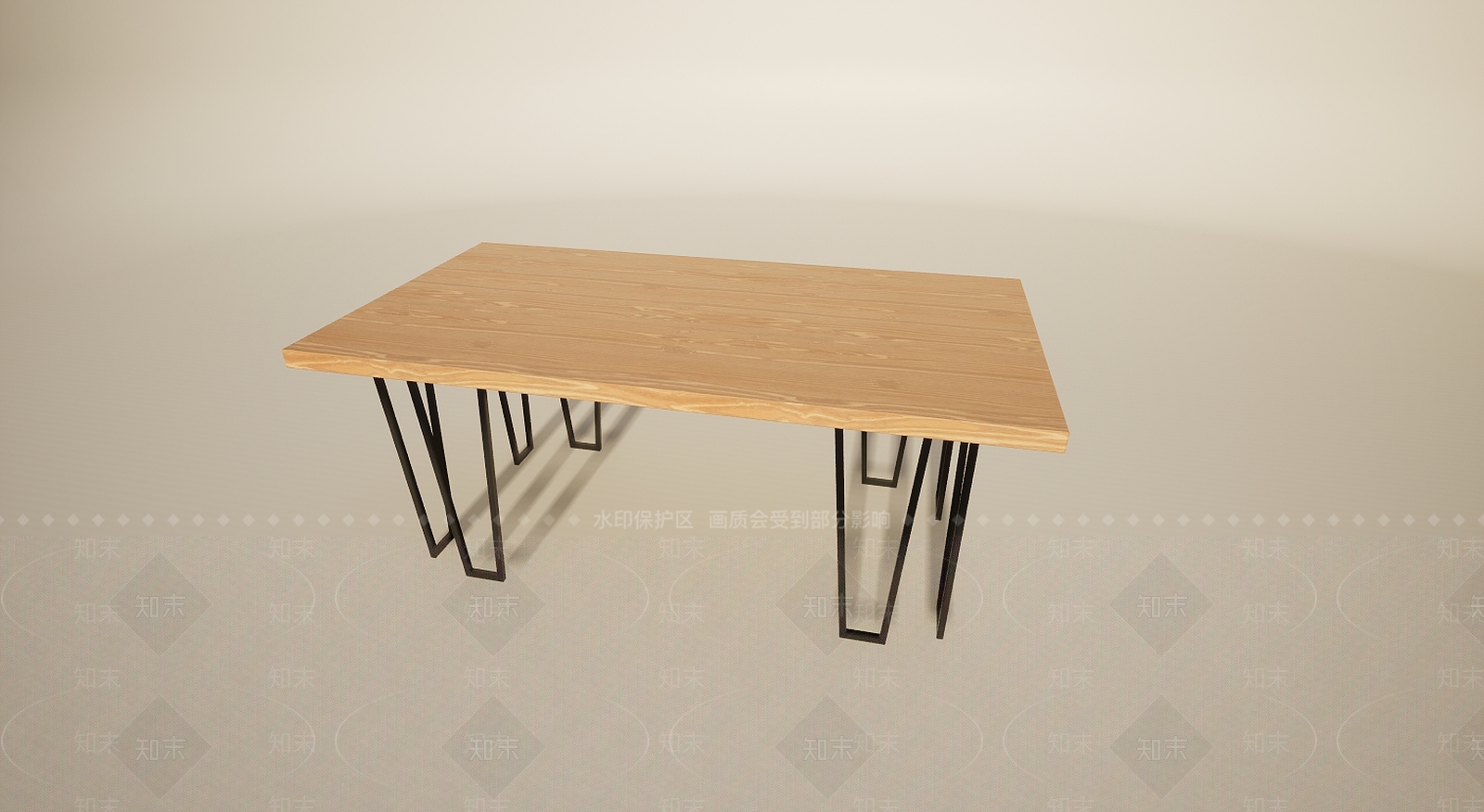 现代铁艺餐桌3D模型下载【ID:1196012941】