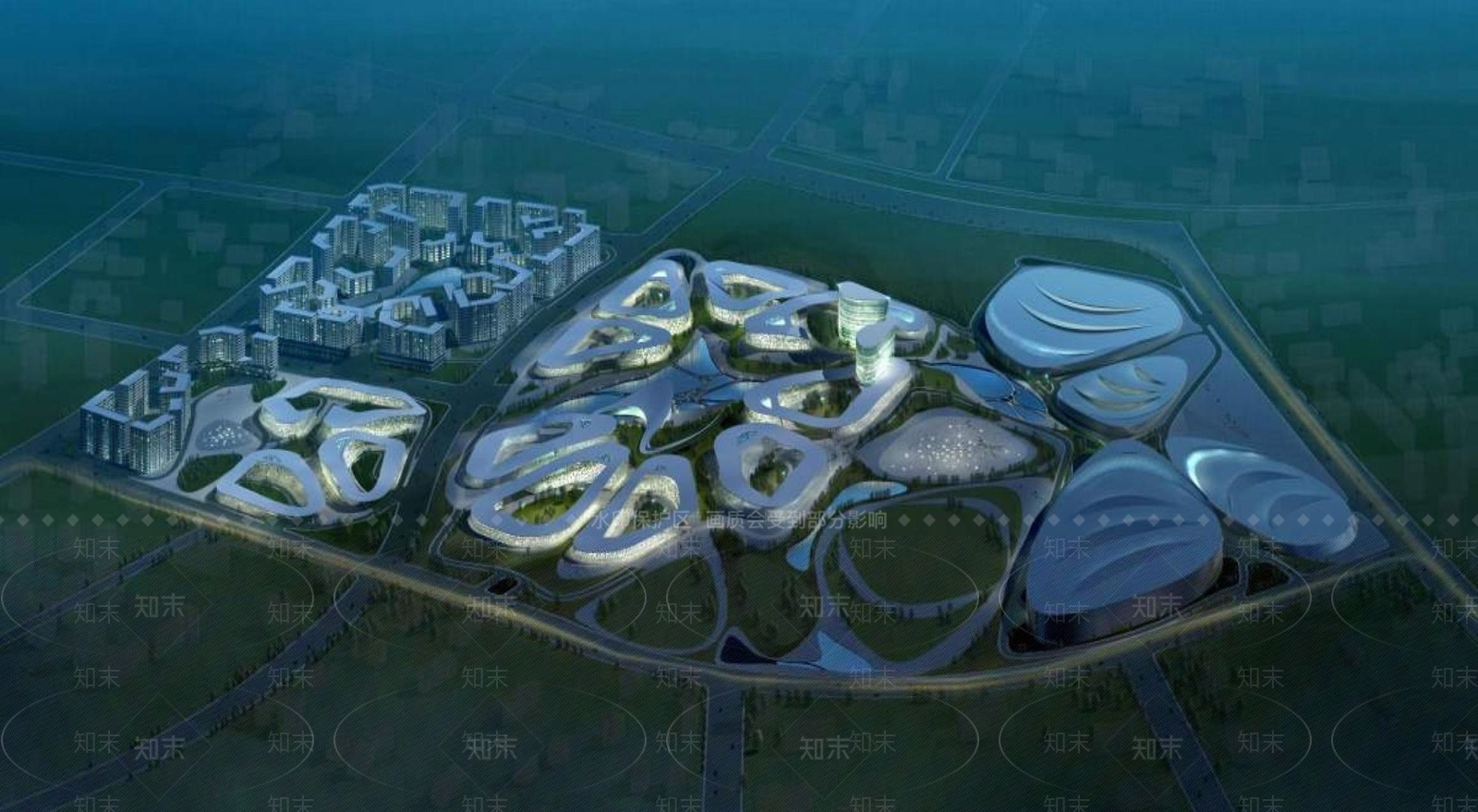 现代鸟瞰规划3D模型下载【ID:1196013029】