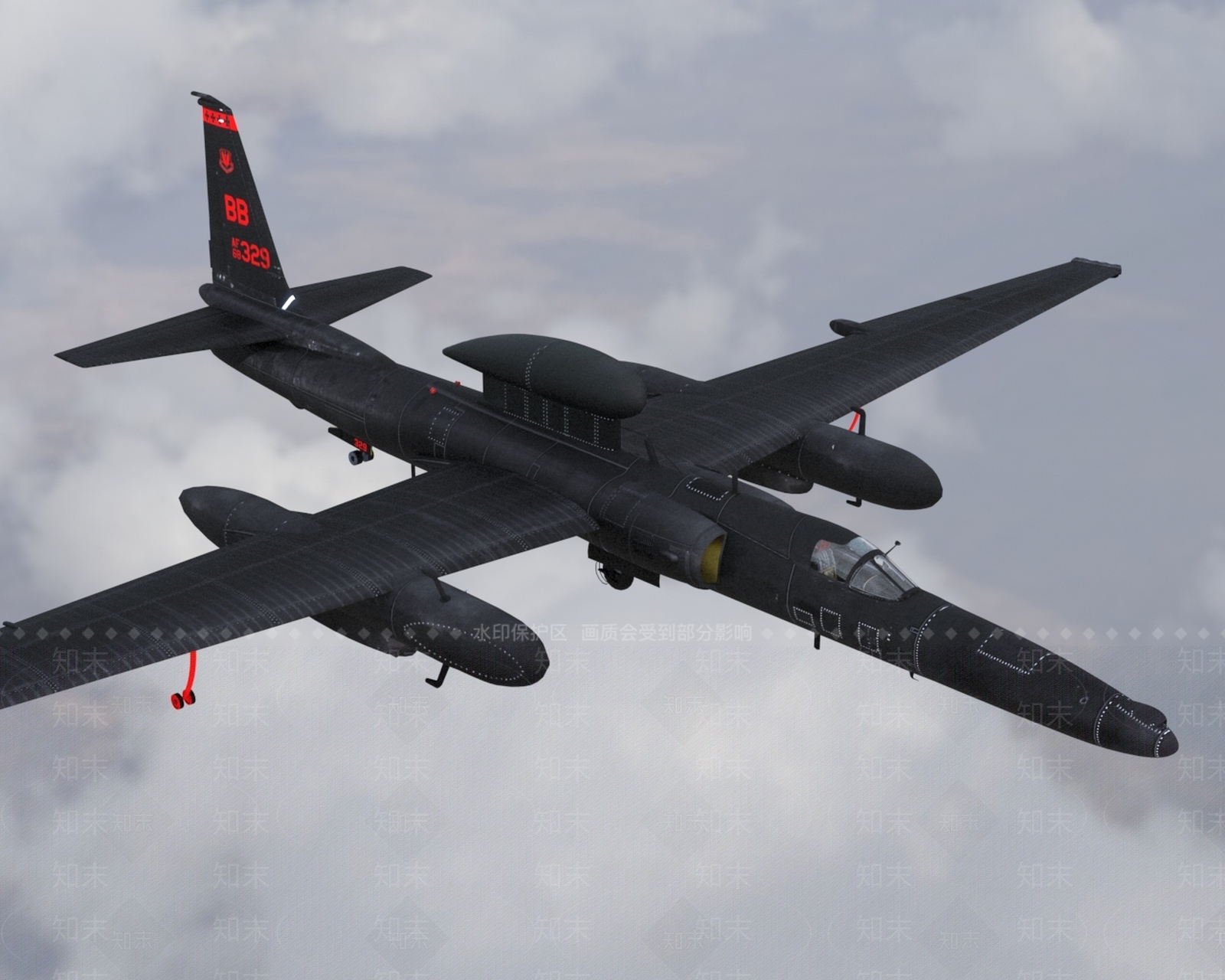 现代单座单发高空侦察机3D模型下载【ID:1196013106】
