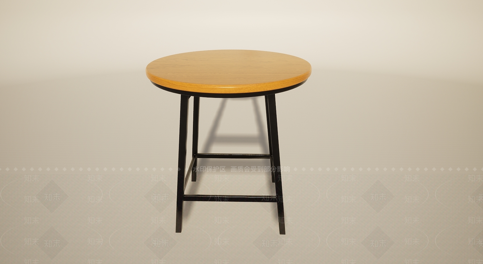 现代简易圆形边几3D模型下载【ID:1196013512】