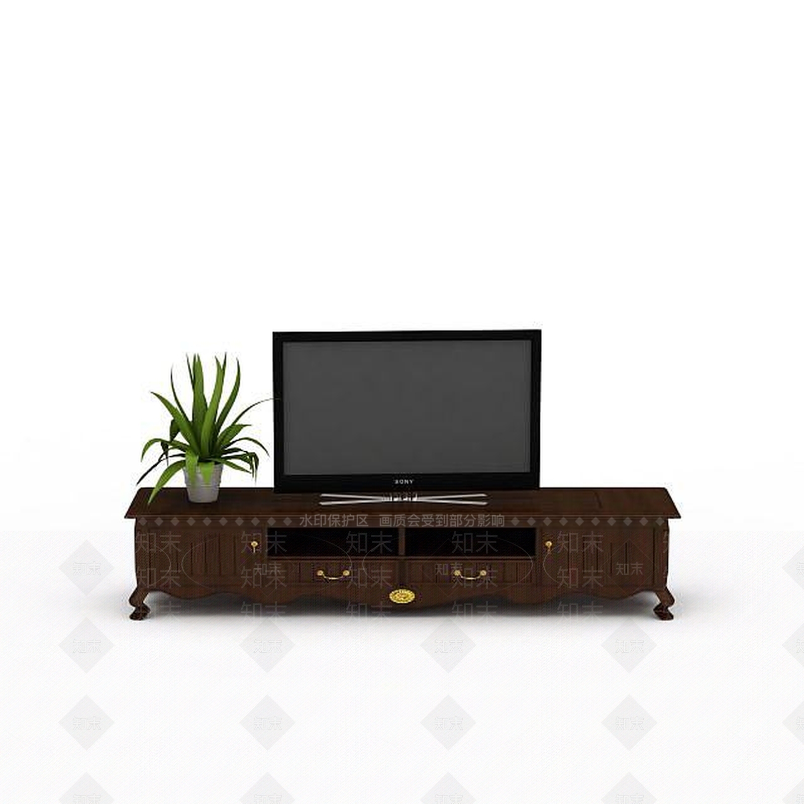 欧式古典欧式高档电视柜3D模型下载【ID:1196013964】