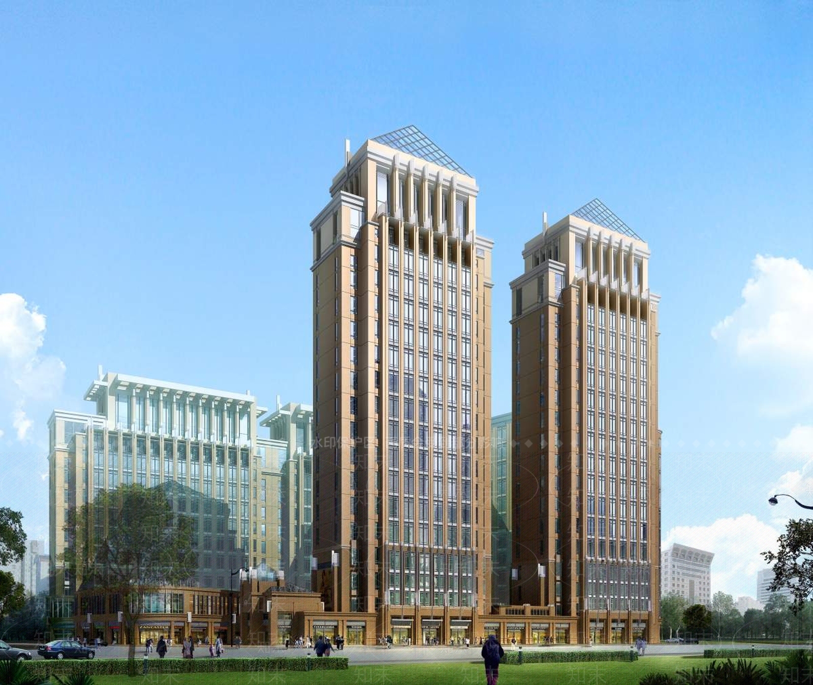 欧式商场外观3D模型下载【ID:1196014154】