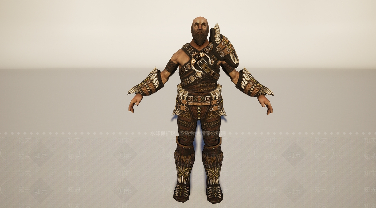 现代游戏角色人物大胡子3D模型下载【ID:1196014554】