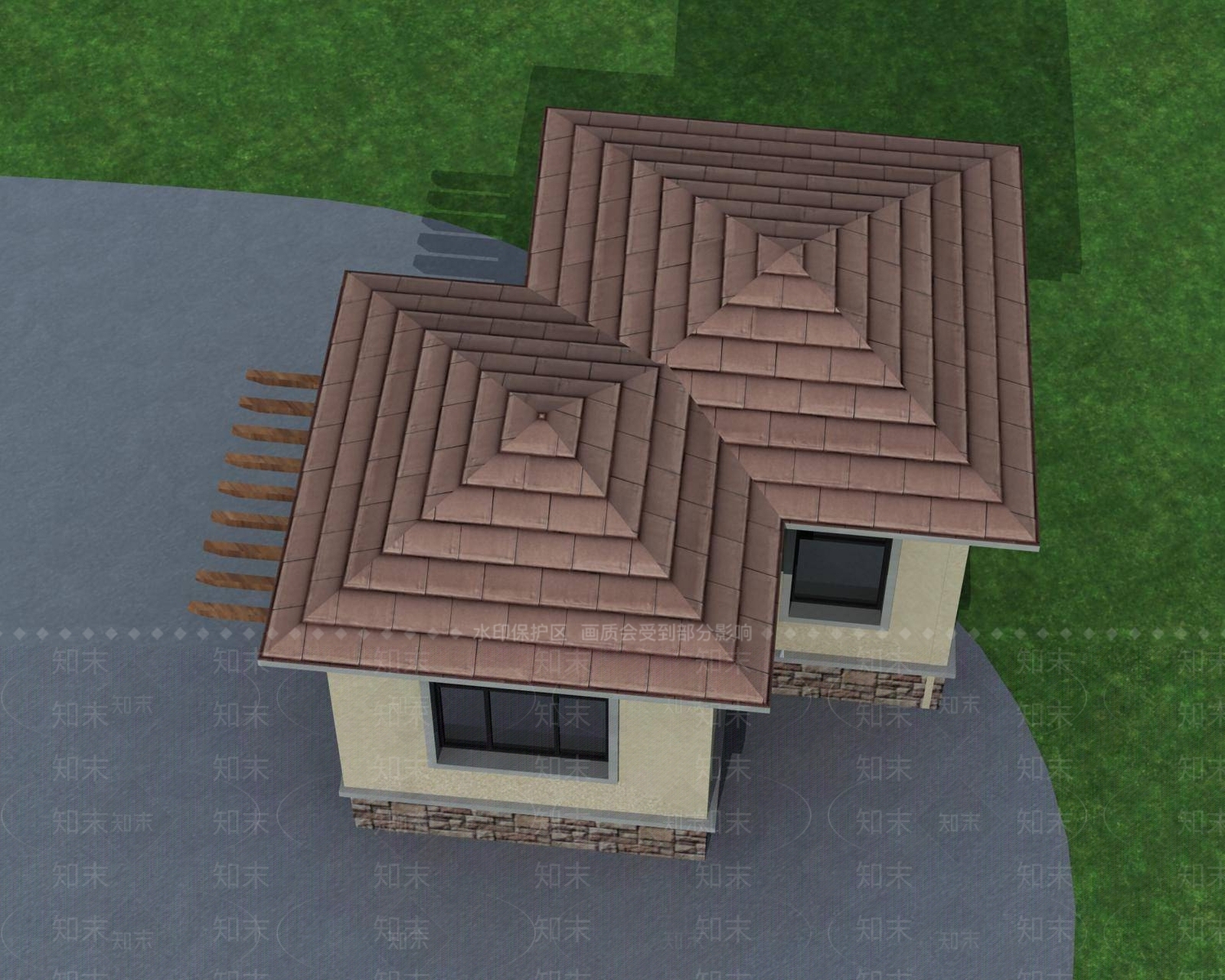 简欧入口3D模型下载【ID:1196015146】