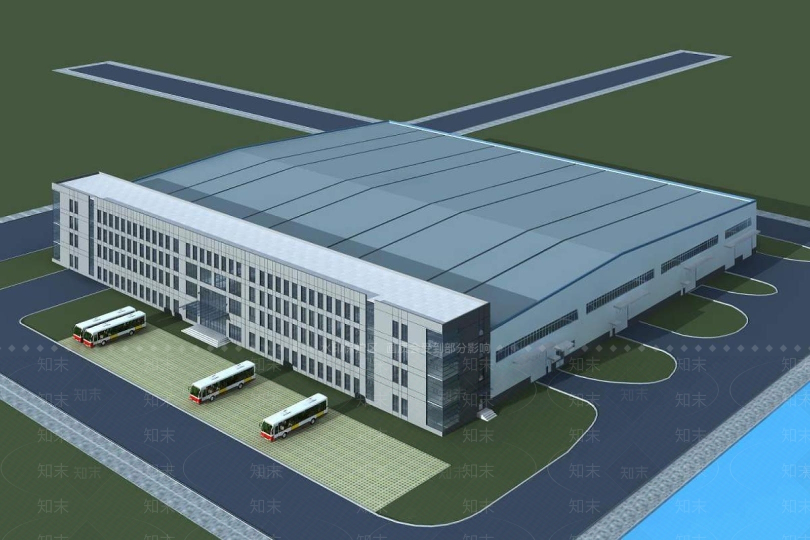 现代厂房3D模型下载【ID:1196015248】
