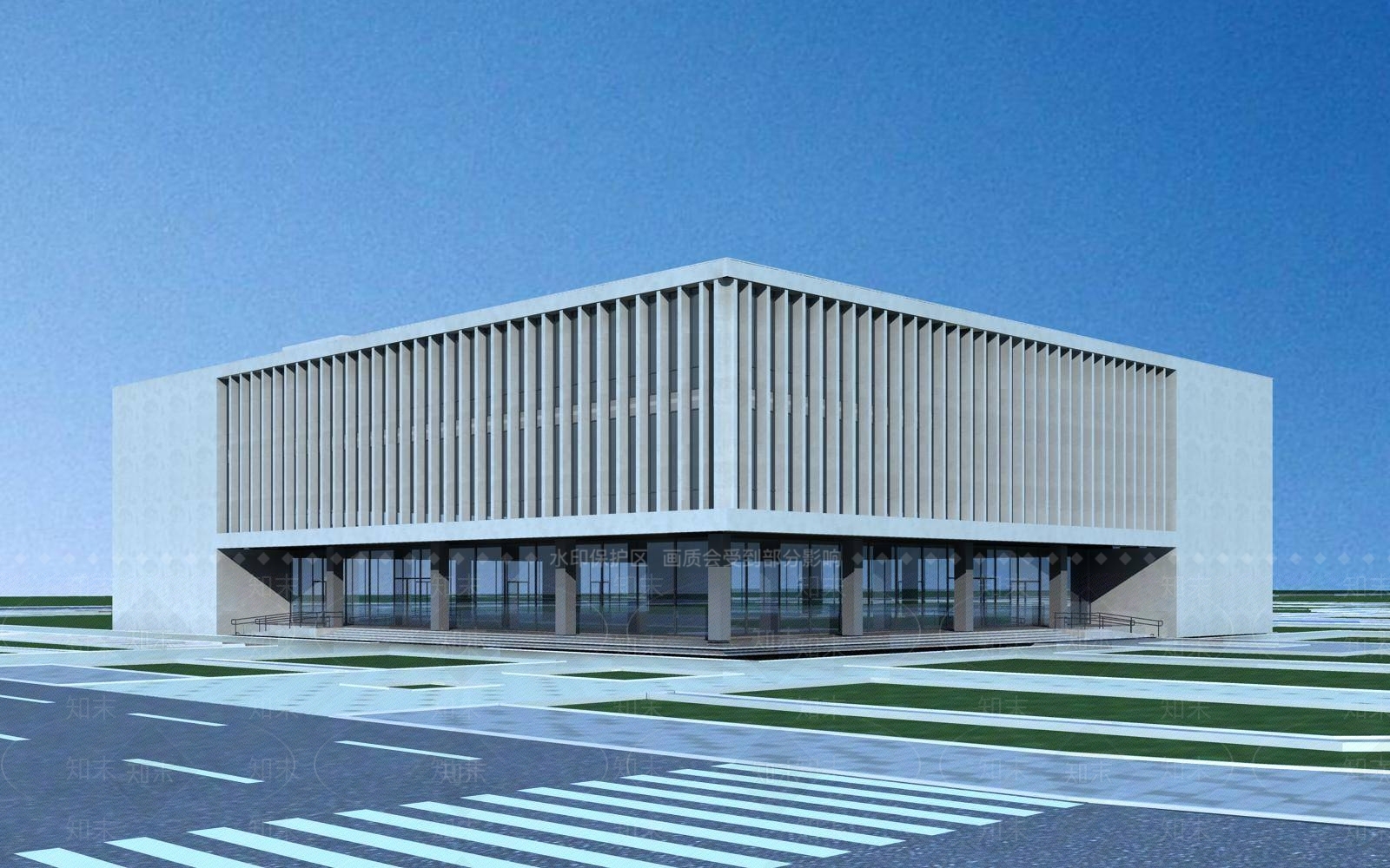 现代厂房3D模型下载【ID:1196015588】