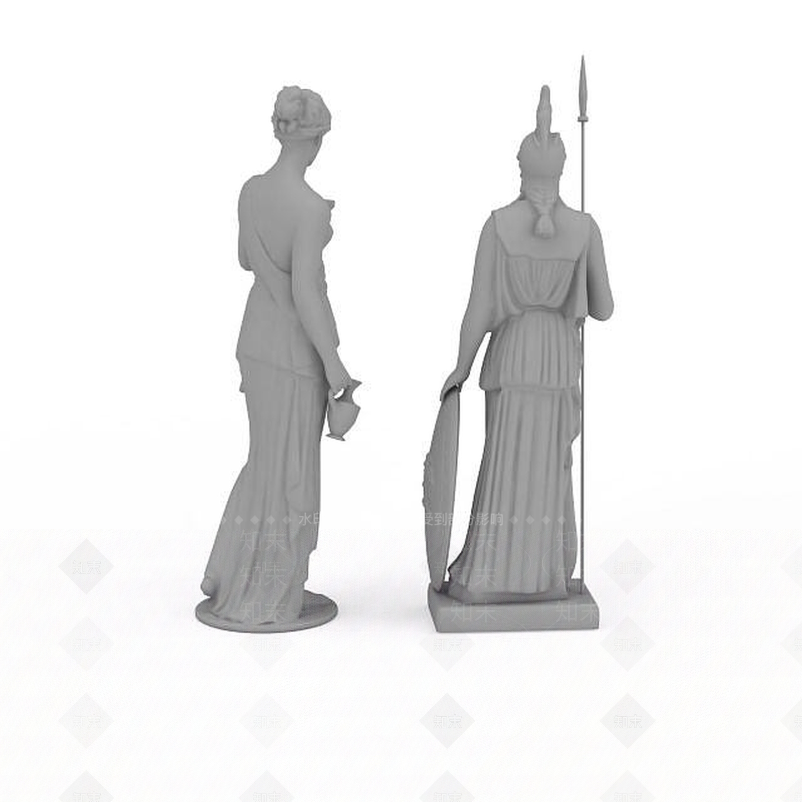 现代人物雕塑3D模型下载【ID:1196016077】