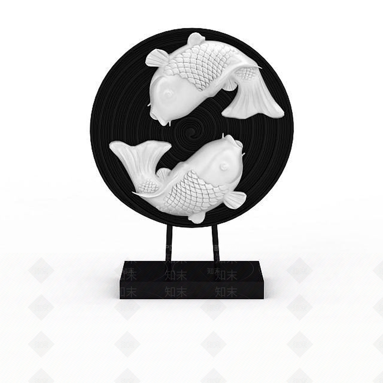 现代金鱼摆设品3D模型下载【ID:1196016703】