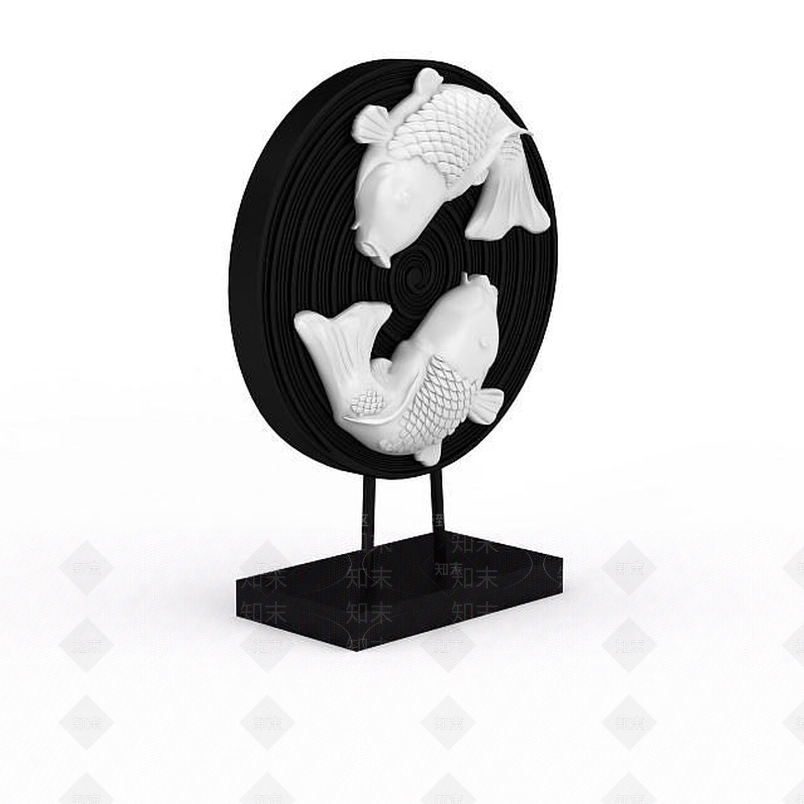 现代金鱼摆设品3D模型下载【ID:1196016703】