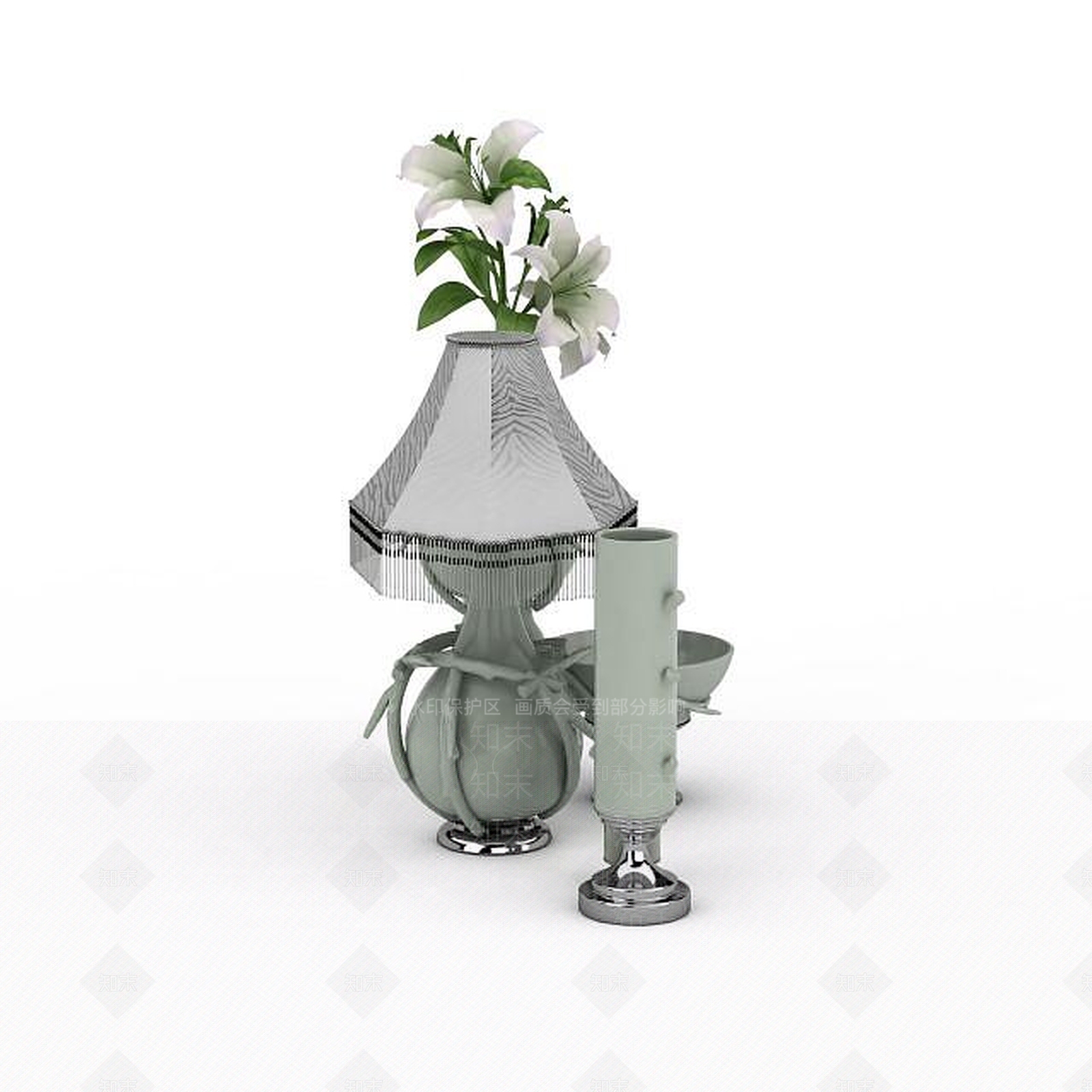 现代玻璃摆设品3D模型下载【ID:1196017735】