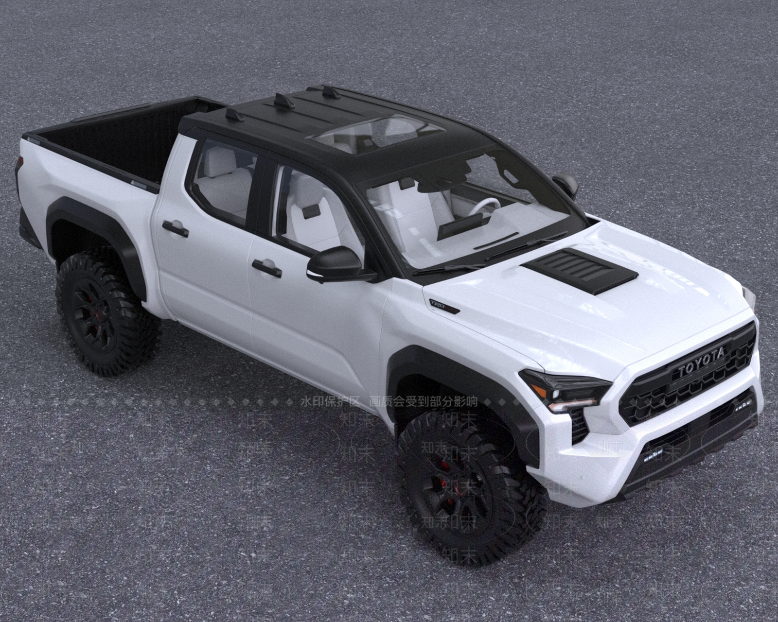 现代丰田塔科马越野皮卡汽车3D模型下载【ID:1196019105】