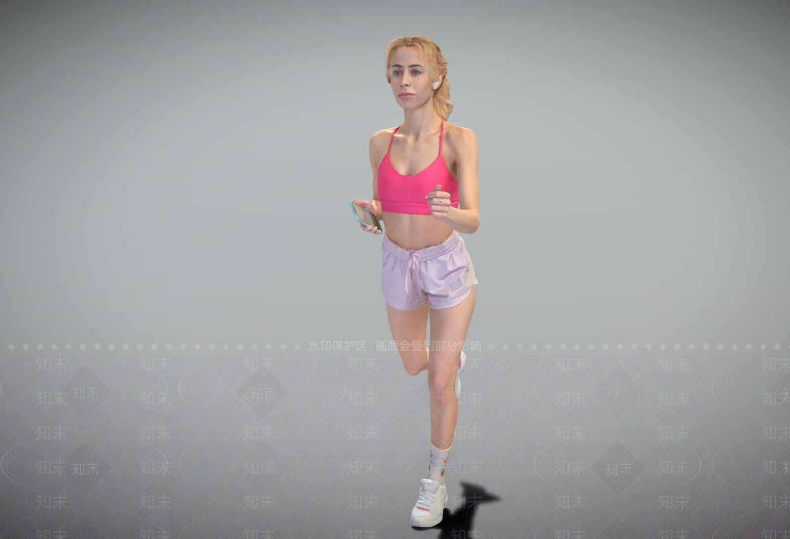 现代运动美女跑步女性美丽女人3D模型下载【ID:1196019864】