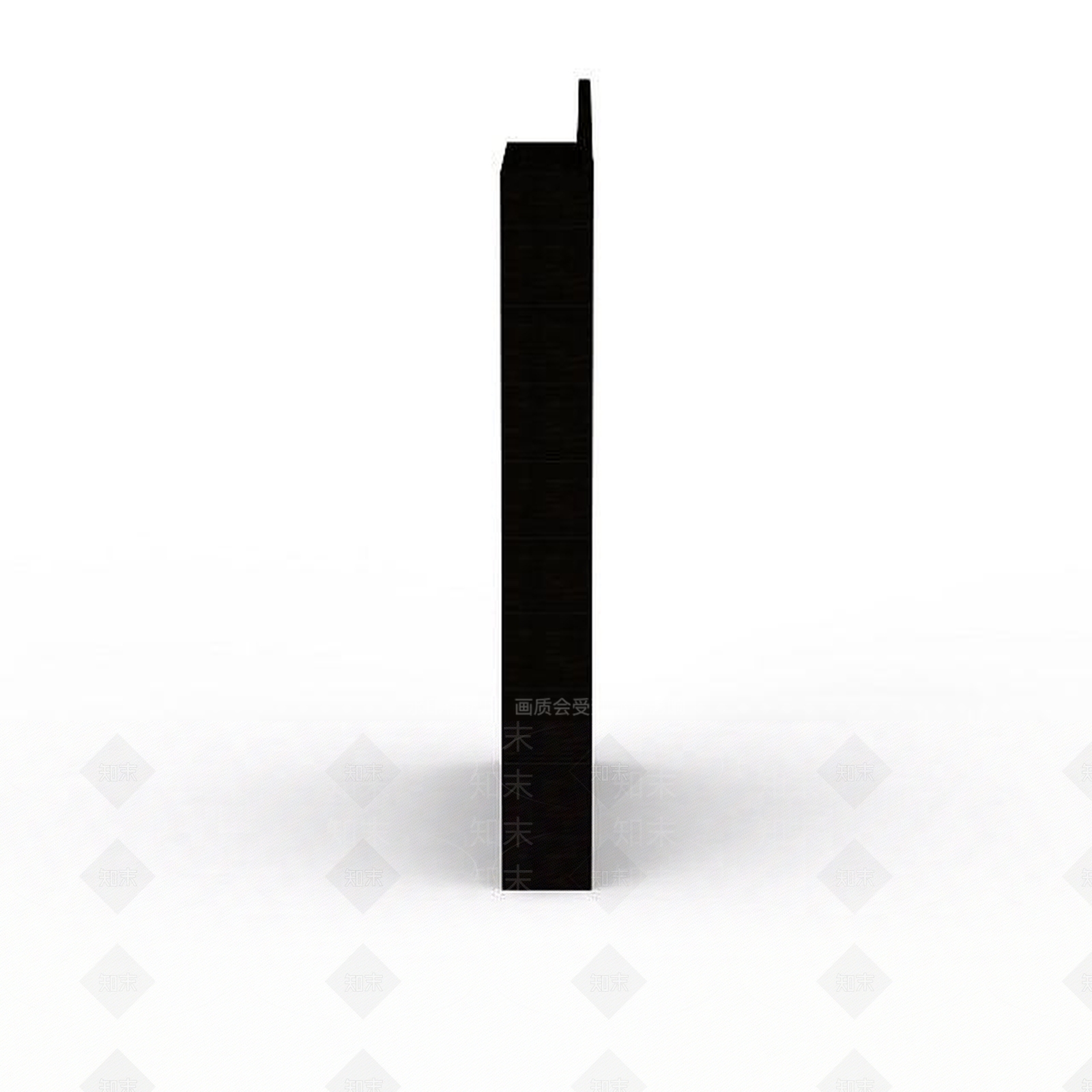 现代黑色实用书柜3D模型下载【ID:1196020809】