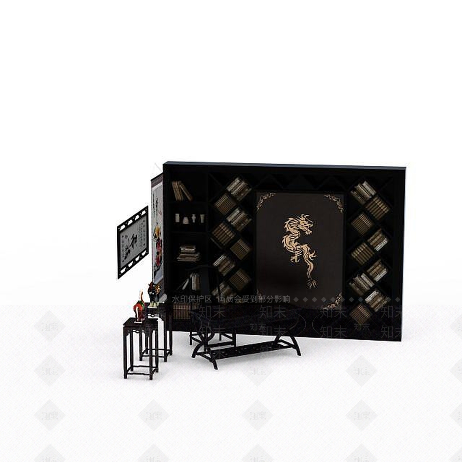 中式高档中式柜3D模型下载【ID:1196021144】