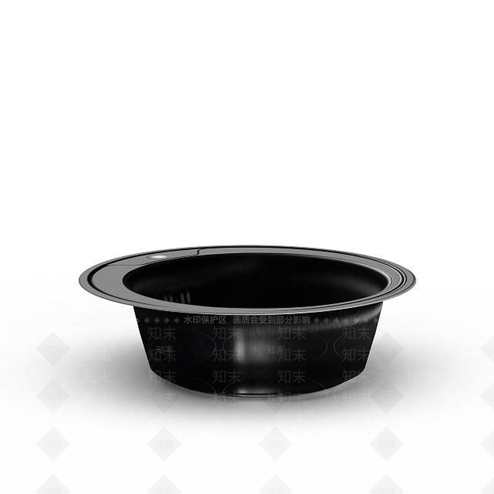 现代黑色石英洗菜盆3D模型下载【ID:1196022452】