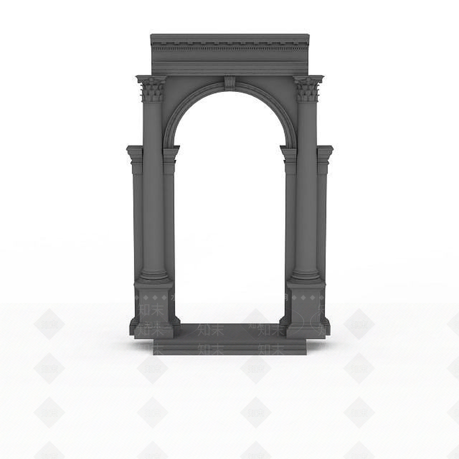 欧式古典欧式水泥建筑构件3D模型下载【ID:1196023330】