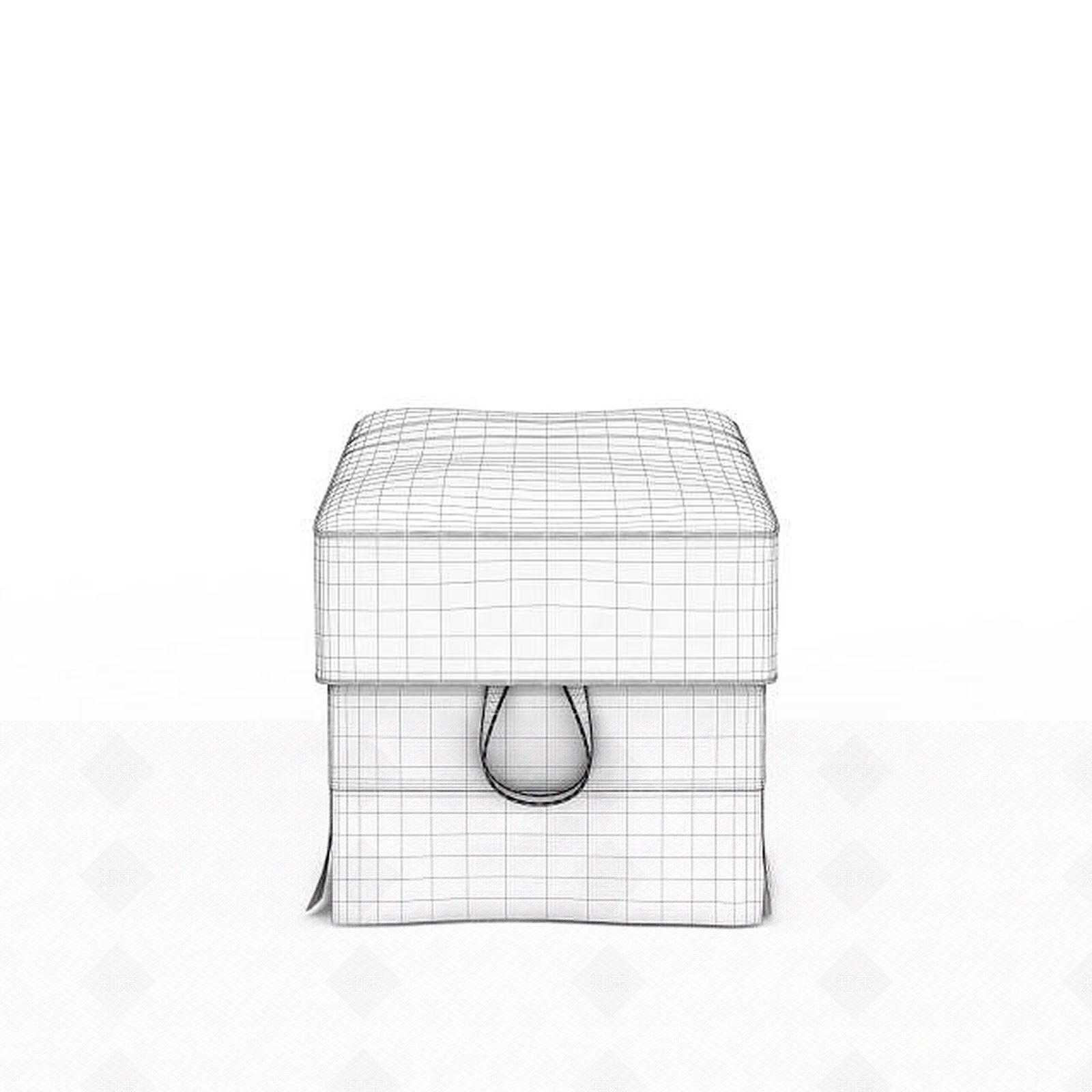 现代格子布面整理箱3D模型下载【ID:1196023945】